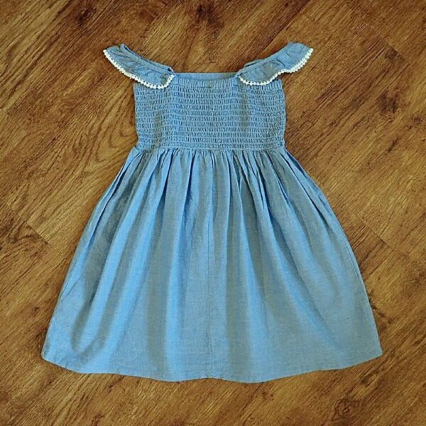 Size 2 Cotton On Kids Chambray Smock Dress EUC - Image 2