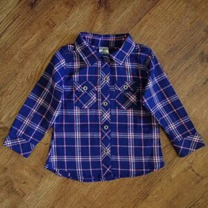 Size 2 H&T Plaid Long Sleeve Shirt EUC