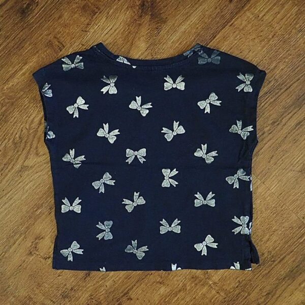 Size 2 Kids & Co Navy Tee EUC - Image 2