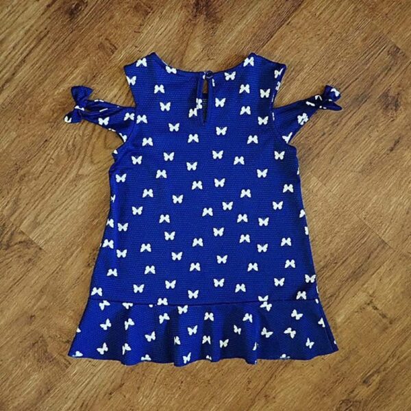 Size 2 Mango Blue 'Butterfly' Dress EUC - Image 2
