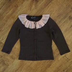Size 2 Oobi Cardigan with Ruched Collar EUC