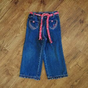 Size 2 Target Denim Jeans with Plaited Sash Belt EUC