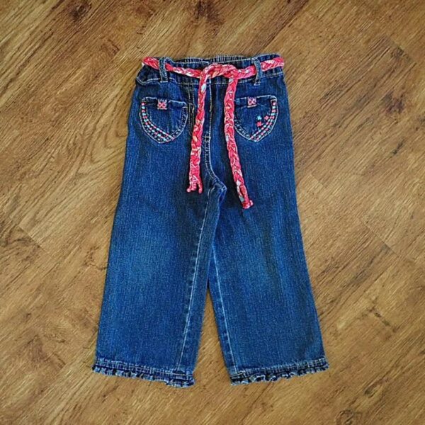 Size 2 Target Denim Jeans with Plaited Sash Belt EUC