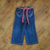 Size 2 Target Denim Jeans with Plaited Sash Belt EUC