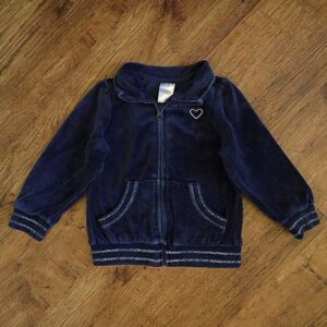 Size 2 Target Navy Velour Zip-Through Jacket EUC
