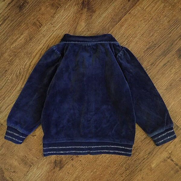 Size 2 Target Navy Velour Zip-Through Jacket EUC - Image 2