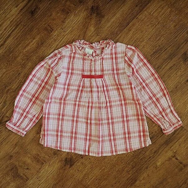 Size 2 Target Plaid Shirt with Button-Up Back EUC