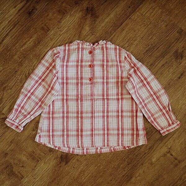 Size 2 Target Plaid Shirt with Button-Up Back EUC - Image 2
