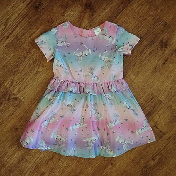 Size 2 Target 'Unicorn' Pink & Blue Party Dress EUC