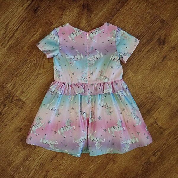 Size 2 Target 'Unicorn' Pink & Blue Party Dress EUC - Image 2