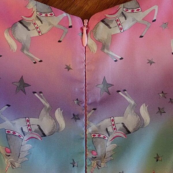 Size 2 Target 'Unicorn' Pink & Blue Party Dress EUC - Image 3