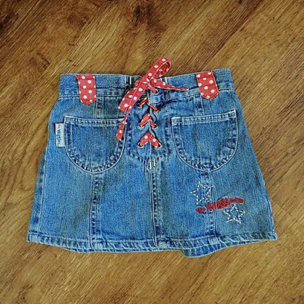 Size 2 The Wiggles Vintage Blue Denim Skirt EUC