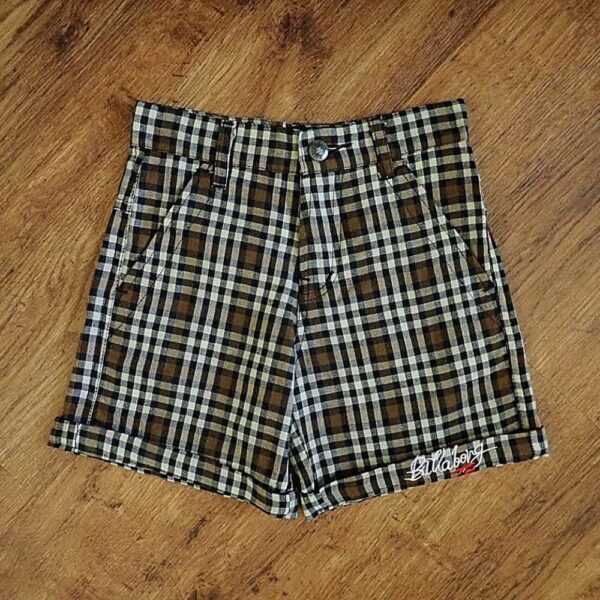 Size 4 Billabong Vintage Plaid Casual Shorts NOS