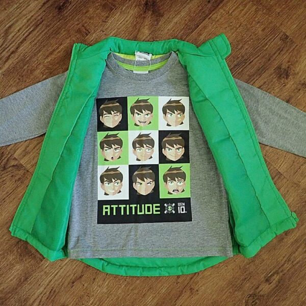 Size 3 Ben10 Quilted Puffer Vest & Long Sleeve Tee NWT - Image 3