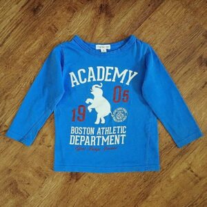 Size 3 Charlie & Me 'Athletic Department' Long Sleeve Tee EUC