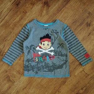 Size 3 Disney 'Jake The Pirate' Long Sleeve Tee EUC