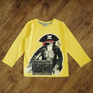 Size 3 H&T 'Chimpanzee Pirate' Long Sleeve Tee NOS