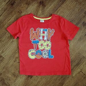Size 3 H&T 'Way Too Cool' Red Tee EUC