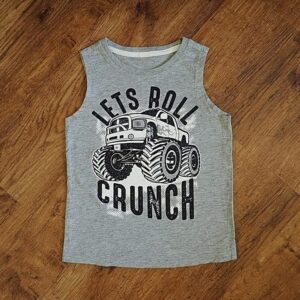 Size 3 'Let's Roll' Grey Tank Top EUC