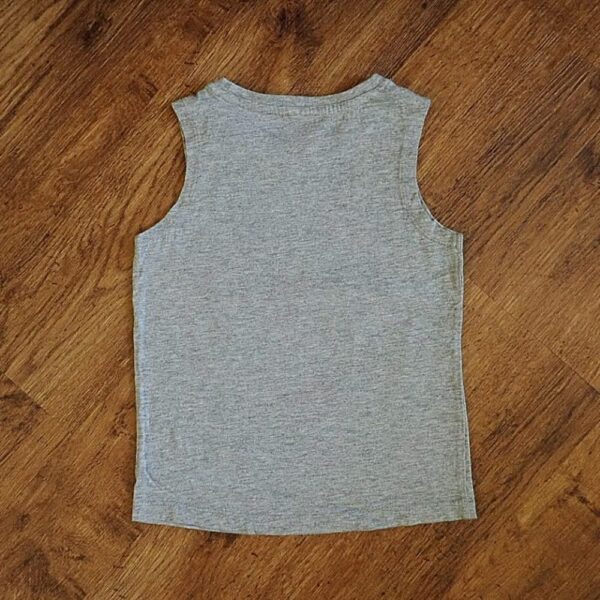 Size 3 'Let's Roll' Grey Tank Top EUC - Image 2