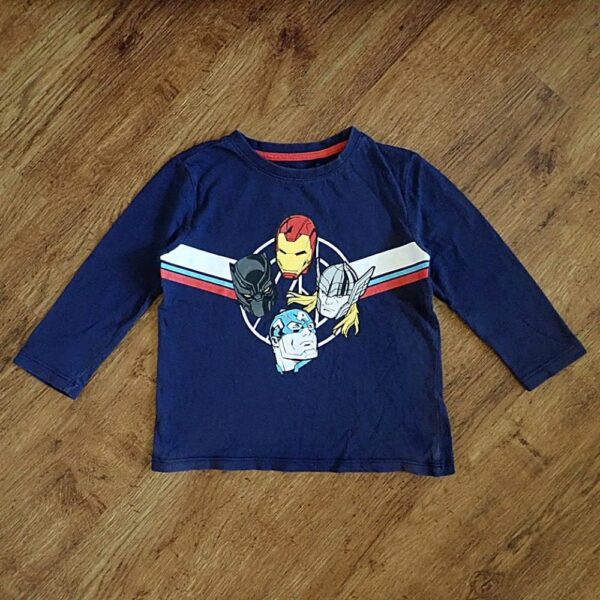 Size 3 Marvel Comics 'The Avengers' Long Sleeve Tee EUC