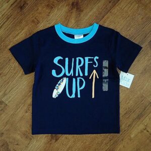 Size 3 Mix Kids 'Surf's Up' Navy Tee NOS