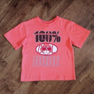 Size 3 Target '100% Cool Dude' Terracotta Coloured Tee EUC