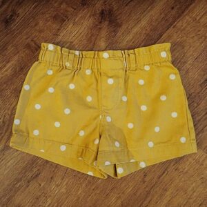 Size 3 Target Mustard Shorts with Polka Dots EUC