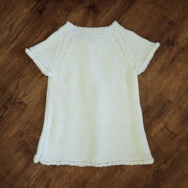 Size 4 H&T Full-Length Cream Short Sleeve Cardigan EUC - Image 2