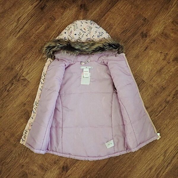 Size 4 Target Quilted Floral Puffer Vest EUC - Image 3