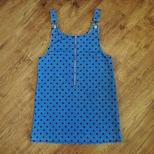 Size 14 Anko Blue Stretch Denim Pinafore Dress EUC