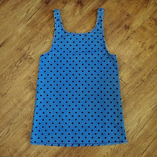 Size 14 Anko Blue Stretch Denim Pinafore Dress EUC - Image 2