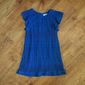 Size 3/4 Next Blue Lace Summer Dress EUC