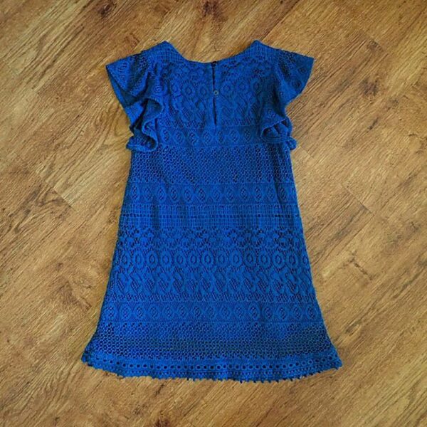 Size 3/4 Next Blue Lace Summer Dress EUC - Image 2