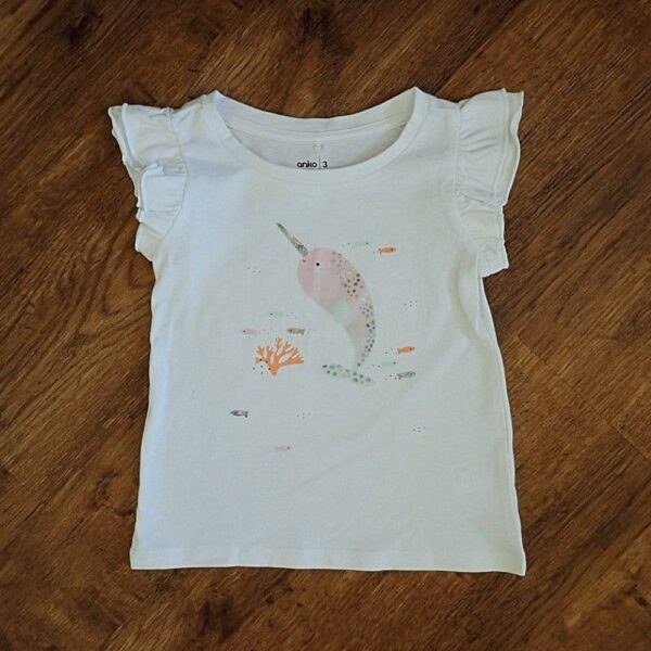 Size 3 Anko White 'Marine Scape' Tee NWOT