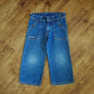 Size 3 Barbie Adjustable Blue Denim Jeans EUC