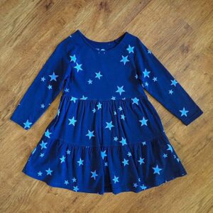 Size 3 Cotton On Kids 'Night Sky' Long Sleeve Dress EUC