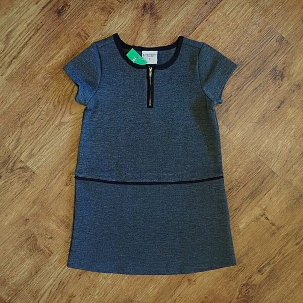 Size 3 Emerson Junior Short Sleeve Grey Ponte Dress NWT