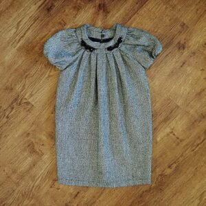 Size 3 Grey & Black Wool-Blend Tweed Dress by Fresh Baked EUC