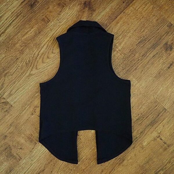 Size 3 Fun Spirit Multi-Chrome-Studded Black Cotton Vest EUC - Image 2
