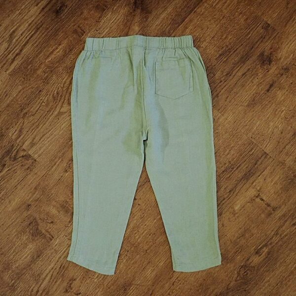 Size 3 Green Linen-Blend Lightweight Casual Pants EUC - Image 2