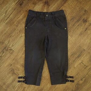 Size 3 H&T Adjustable Brown Cargo Pants GUC