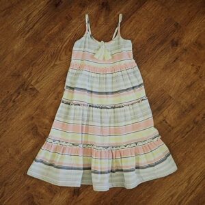 Size 3 H&T Multicoloured Tiered Sun Dress GUC