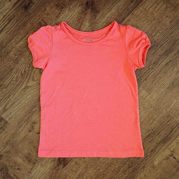 Size 3 H&T Plain Vermilion-Coloured Tee NWOT
