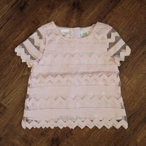 Size 3 Geometric Chiffon Top by Kardashian Kids NOS
