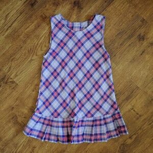Size 3 Purple Plaid-Check Sleeveless Dress by Kid Connection EUC