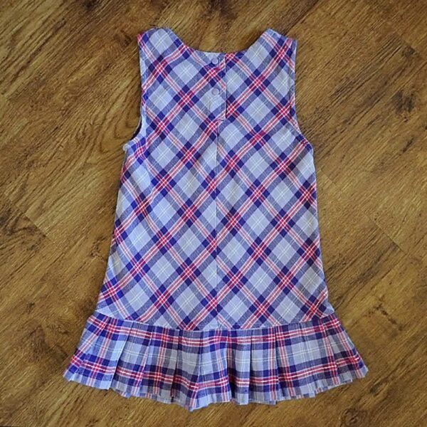 Size 3 Purple Plaid-Check Sleeveless Dress by Kid Connection EUC - Image 2