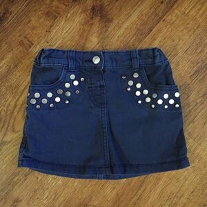Size 3 Kids & Co Multi-Studded Stretch Denim Skirt EUC