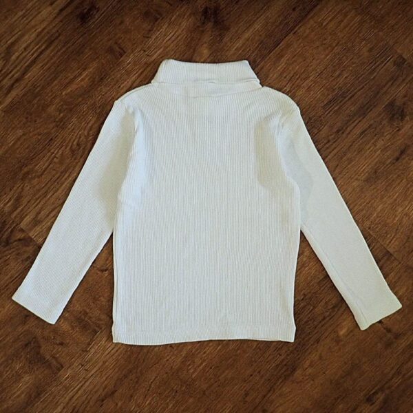Size 3 Kids & Co Plain White Skivvy EUC - Image 2