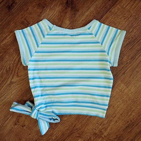 Size 3 Kids Stuff 'Big Bow' Multicoloured Striped Tee GUC - Image 2